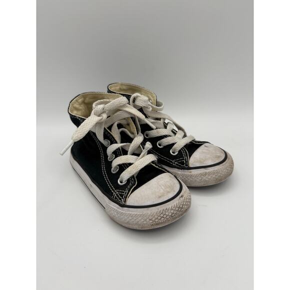 Converse All Star High Top Lace Up Black Classic Sneakers Size 7 Toddler - Picture 1 of 8